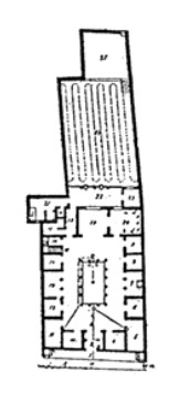 Figura 11 - Casa de Epídio Rufo, Pompéia. Planta. VITRUVIUS, 1960, p. 176.