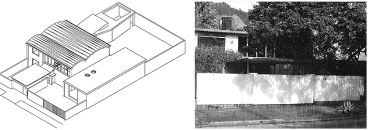 Fig. 10. Terceira etapa. Perspectiva e vista externa. SAMPER, 2006, p. 129; Arquivos do arquiteto Daniel Bermúdez.